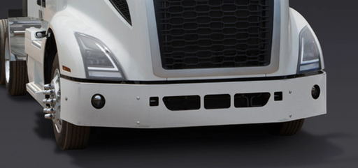 [VOL3802] 2018 & UP 18" Volvo VNR CHROME BUMPER W/ FOG LIGHT HOLE/STEP HOLE/TOW PIN HOLES (BRACKETS INCLUDED)