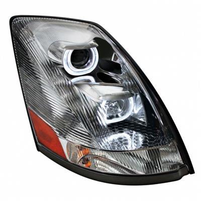 [VOL3540] Volvo VNL LED HEADLIGHT 2004-2017 (U BAR) (CHROME HOUSING) - RIGHT SIDE