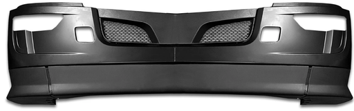 [PET6304-F-D] PETERBILT 579 2022 & UP NEXT GEN COMPLETE PLASTIC BUMPER ASSEMBLY WITH FOG LIGHT HOLES, WITH AIR DAM ASSEMBLY